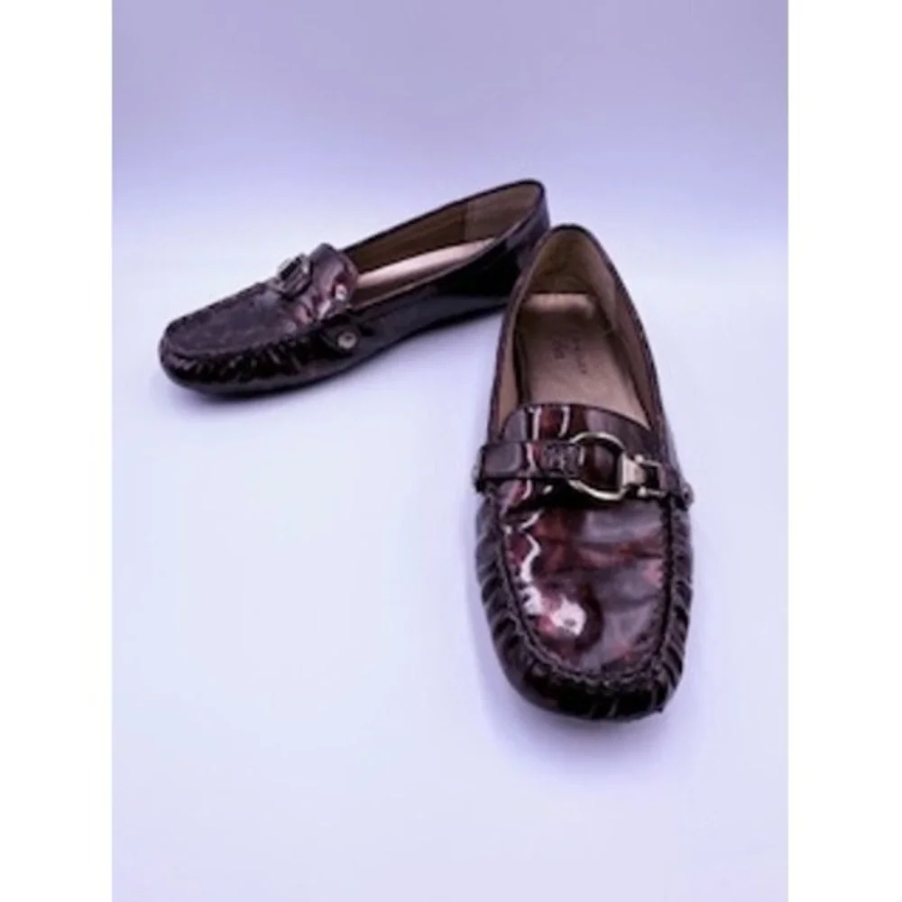 ANNE KLEIN iflex Tortioseshell Loafers Driving Moccasins Size 8.5 Old Money - Picture 1 of 7
